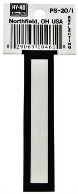 Hy-Ko PS-20/I Reflective Letter, Character: I, 3-1/4 in H Character, Black/White Character, Vinyl, Pack of 10