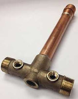 Simmons 705SB Tank Cross, 3/4 x 1 in, Female x Male, Copper/Silicone Bronze, 190 deg F Temperature