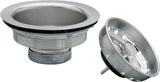Keeney 1431SSBX Basket Strainer with Fixed Stick Post, 4-3/8 in Dia, Stainless Steel, Chrome-Plated, 3-1/4 in Dia Mesh
