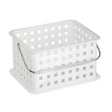 iDesign White Storage Basket 7 in. H X 5 in. W X 9.25 in. D, Pack of 3