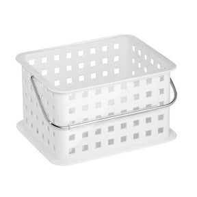 iDesign White Storage Basket 7 in. H X 5 in. W X 9.25 in. D, Pack of 3