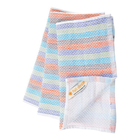 Full Circle Tidy Multicolored Cotton Dish Cloth 3 pk, Pack of 12