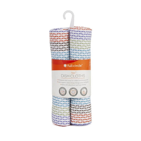 Full Circle Tidy Multicolored Cotton Dish Cloth 3 pk, Pack of 12