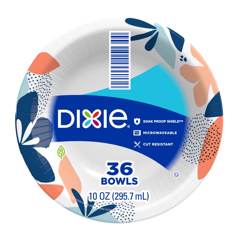 Dixie 10 oz Multicolored Paper FLOWERS BLOOM Bowl 9-1/4 in. D 36 pk, Pack of 8