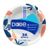 Dixie 10 oz Multicolored Paper FLOWERS BLOOM Bowl 9-1/4 in. D 36 pk, Pack of 8