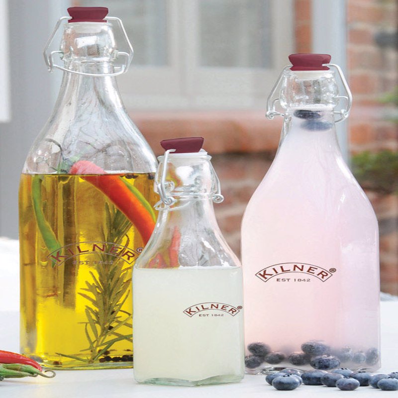 Kilner 8.45 oz Clear Preserver Bottle, Pack of 4