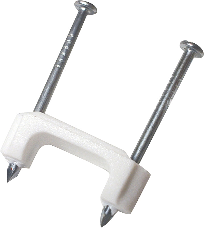 Gardner Bender PS-50 Cable Staple, 1/2 in W Crown, 1-1/4 in L Leg, Plastic/Polyethylene