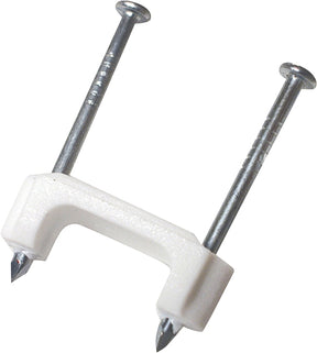 Gardner Bender PS-50 Cable Staple, 1/2 in W Crown, 1-1/4 in L Leg, Plastic/Polyethylene