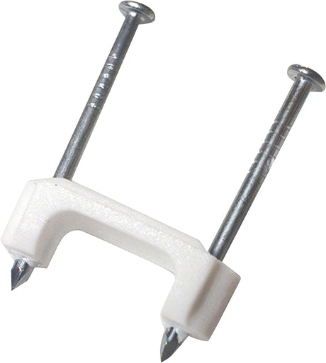 Gardner Bender PS-50 Cable Staple, 1/2 in W Crown, 1-1/4 in L Leg, Plastic/Polyethylene