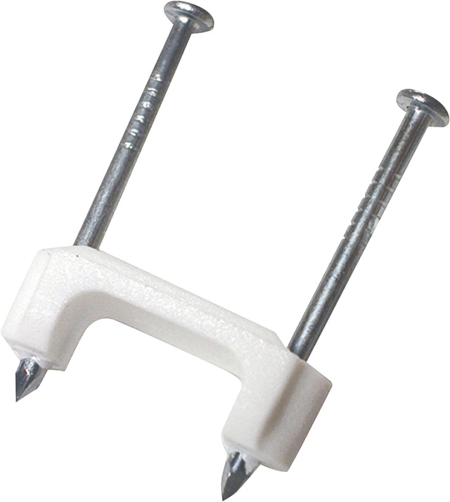 Gardner Bender PS-50 Cable Staple, 1/2 in W Crown, 1-1/4 in L Leg, Plastic/Polyethylene