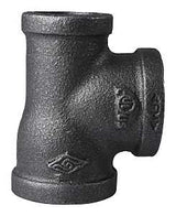 ProSource B130R25X20X25 Pipe Tee, 1 x 1 x 3/4 in, Threaded, Malleable Iron, SCH 40 Schedule, 300 PSI Pressure