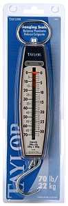 Taylor 3070 Hanging Scale, 70 lb, Analog Display, Steel Housing Material, lb