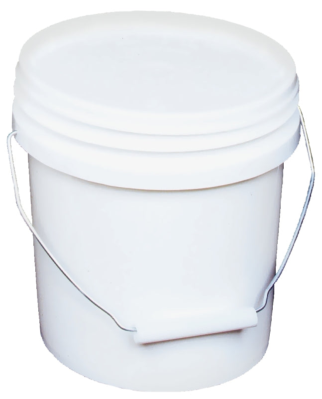 ENCORE Plastics 10128 Paint Pail, 1 gal Capacity, HDPE, White, Pack of 24