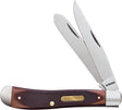 Old Timer 94OT Folding Pocket Knife, Clip and Spey Blade, 6.9 in OAL, 3 in L Blade, Delrin Handle