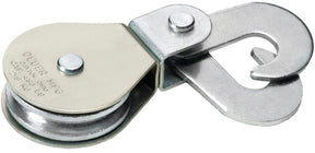 Deuer DB-20HS Scissor Hook Block, Swivel Eye, 1/4 in Rope, 480 lb Working Load, 2 in Sheave, Zinc