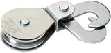 Deuer DB-35HS Scissor Hook Block, Swivel Eye, 5/16 in Rope, 480 lb Working Load, 2 in Sheave, Zinc