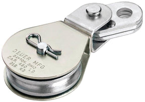 Deuer DB-35E Cable Block, Swivel Eye, 5/16 in Rope, 480 lb Working Load, 2 in Sheave, Zinc