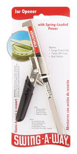 Swing-A-Way Black/Silver Steel Jar Opener