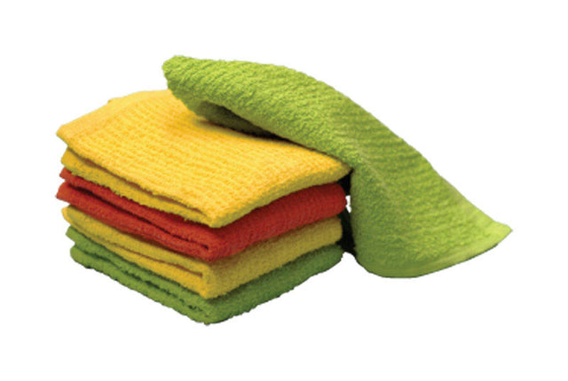 Ritz Warm Assorted Cotton Solid Bar Mop Dish Cloth 5 pk, Pack of 3