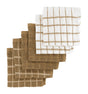 Ritz Mocha Cotton Check/Solid Dish Cloth 6 pk, Pack of 2