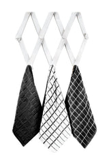 Ritz Black Cotton Check Kitchen Towel 3 pk, Pack of 3