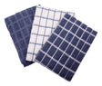 Ritz Federal Blue Cotton Check Kitchen Towel 3 pk, Pack of 3