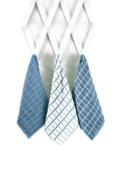 Ritz Federal Blue Cotton Check Kitchen Towel 3 pk, Pack of 3