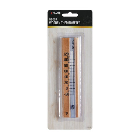 Taylor 5141 Thermometer, -20 to 120 deg F, Wood Casing