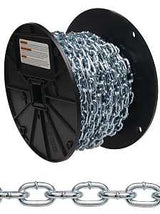 Campbell 0726727 Straight Link Coil Chain, #2, 125 ft L, 325 lb Working Load, Steel, Zinc