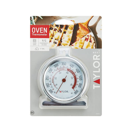 Taylor 5932 Oven Thermometer, 100 to 600 deg F, Analog Display