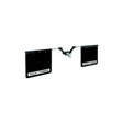 Rock Tamers 00108 Matte Black Adjustable 24" x 24" Rubber Mudflap System &amp; Stainless Steel Trim Plates for 2" Receiver