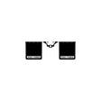 Rock Tamers 00110 Matte Black Adjustable 24" x 24" Rubber Mudflap System &amp; Stainless Steel Trim Plates for 2-1/2" Receiver