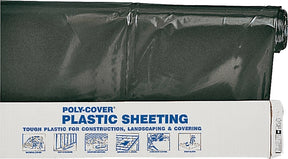 Orgill Poly 6X16-B Poly Film, 100 ft L, 16 ft W, Black
