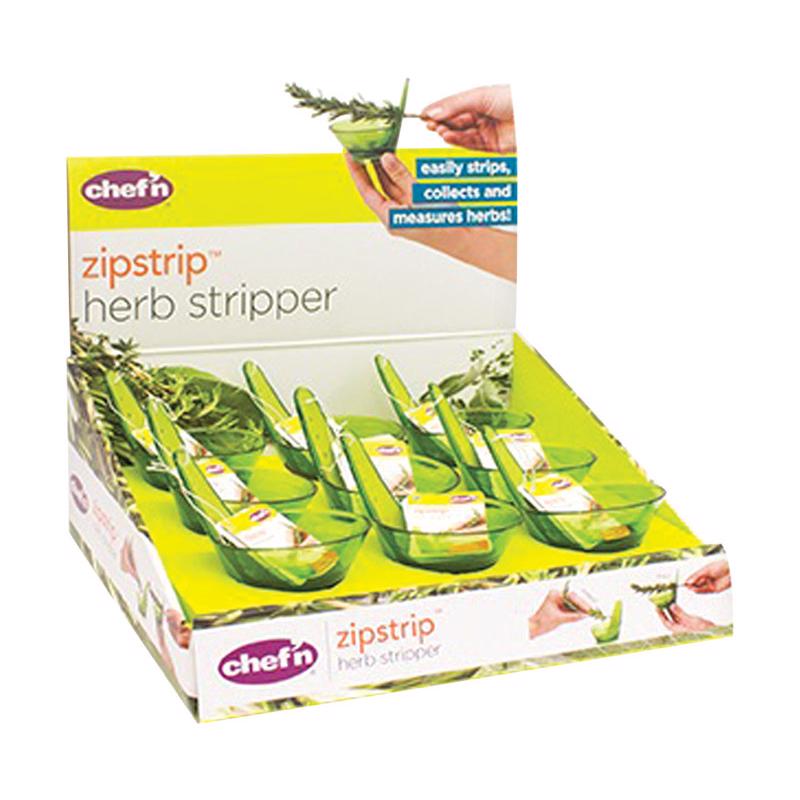 Chef'n Zipstrip Green Plastic Herb Stripper, Pack of 9