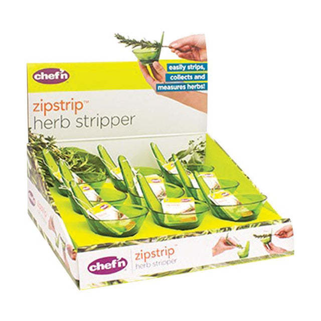 Chef'n Zipstrip Green Plastic Herb Stripper, Pack of 9