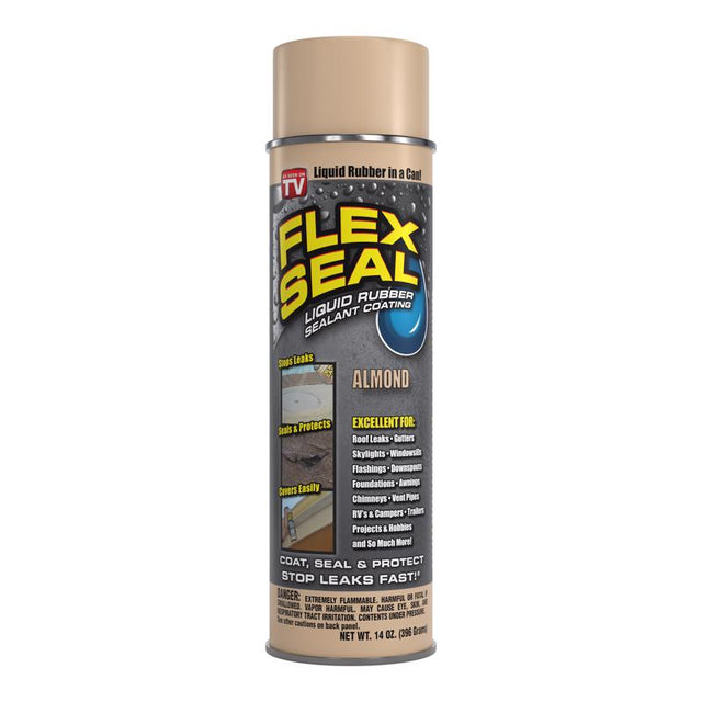 Flex Seal Family of Products Flex Seal Almond Rubber Spray Sealant 14 oz, Pack of 6