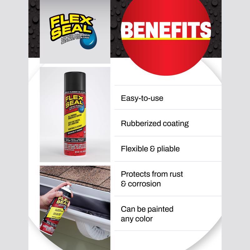 Flex Seal Family of Products Flex Seal Blue Rubber Spray Sealant 14 oz, Pack of 6