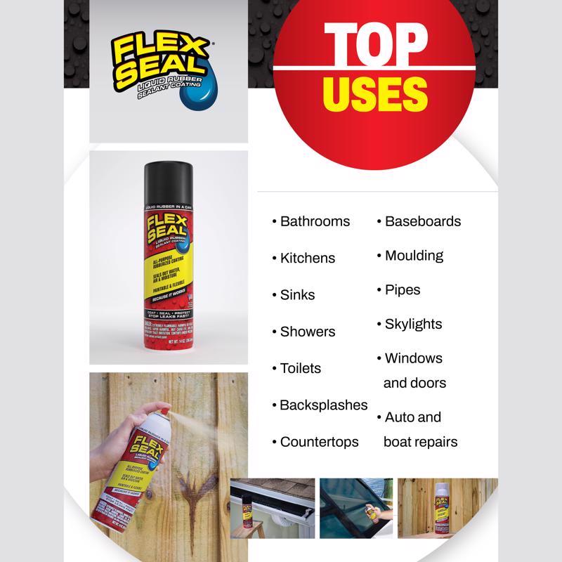 Flex Seal Family of Products Flex Seal Blue Rubber Spray Sealant 14 oz, Pack of 6