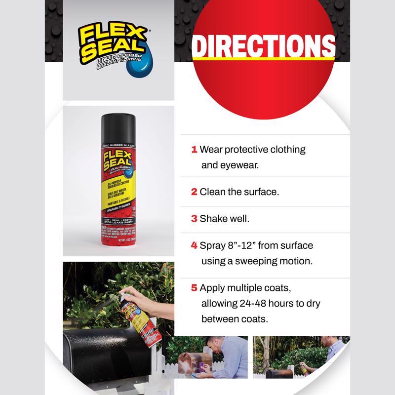 Flex Seal Family of Products Flex Seal Blue Rubber Spray Sealant 14 oz, Pack of 6