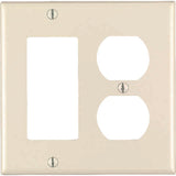 Leviton Almond 2 gang Thermoset Plastic Decorator/Duplex Wall Plate 1 pk
