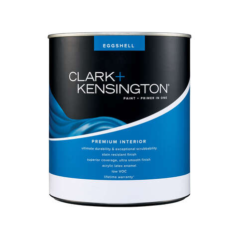 Clark+Kensington Eggshell Tint Base Neutral Base Paint + Primer Interior 1 qt, Pack of 4
