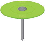 Stinger 0135053 Cap Nail, 1 in L, Flat Head, 12 ga Gauge, Plastic/Steel