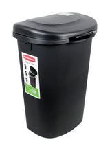 Rubbermaid 13 gal Black Plastic Touch Top Trash Can, Pack of 4