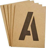 Hy-Ko ST-3 Number and Letter Stencil, Stencil, 6-Pieces, Includes: Numbers 0 thru 9, A thru Z, Symbols Period, Hyphen