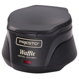 Presto 1 waffle Semi-Gloss Black Plastic Waffle Bowl Maker
