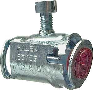 Halex 65705B Conduit Connector, 3/8 in Snap-In, Steel