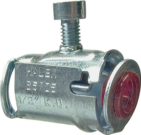 Halex 65705B Conduit Connector, 3/8 in Snap-In, Steel