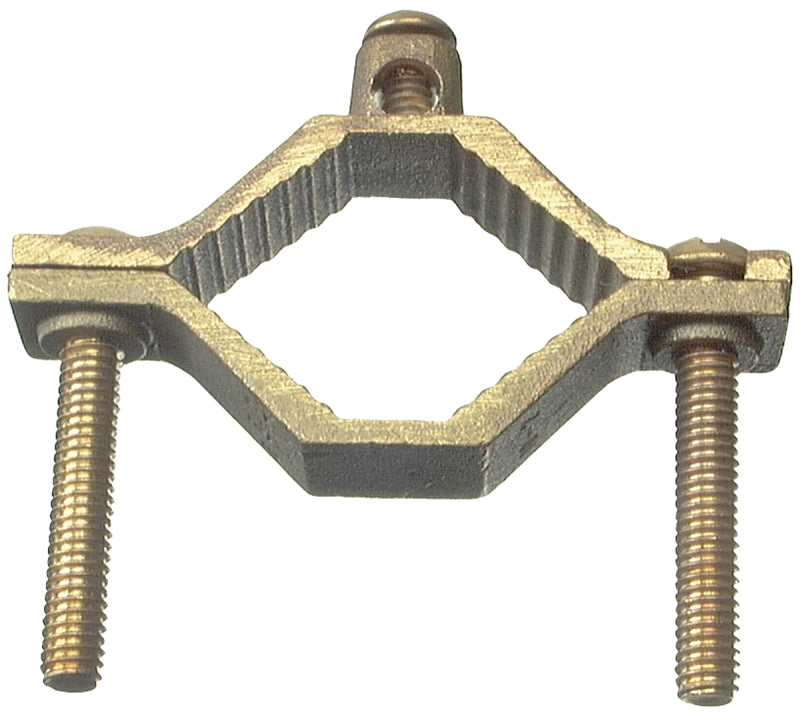 Halex 36020 Ground Clamp, 10 to 2 AWG Wire, Bronze, 3.38 in W x 3.63 in H