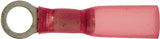 Calterm 65704 Ring Terminal, 300 V, 22 to 18 AWG Wire, Copper Contact, Red