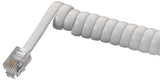 Zenith TH1025W Telephone Cord, White Sheath, 25 ft L